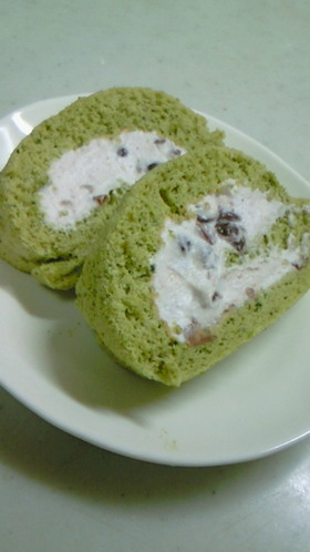 米粉でふわッもちッ抹茶ロールケーキ★