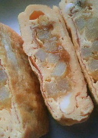 カレー風味のポテト&チーズ卵焼き