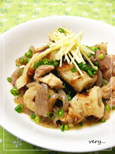 クック膳★鶏とこんにゃく、竹輪の甘辛煮の写真