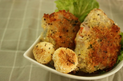 鶏ハムのポテトサラダサンド香草焼きの写真