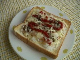 朝は簡単!チーズバーガー味トースト