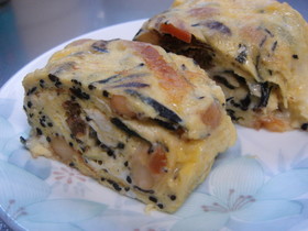 ひじきの煮物とチーズの❀卵焼き❀