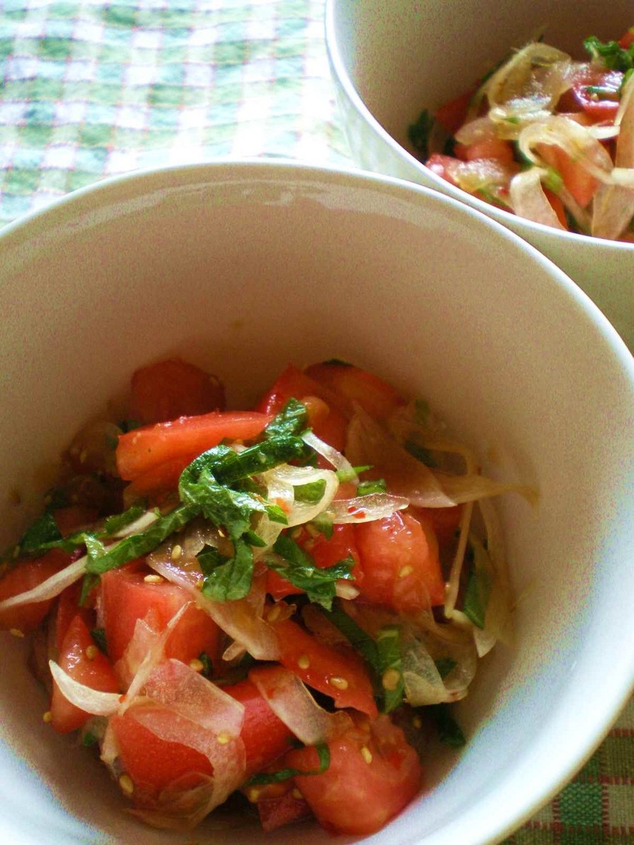 トマトの中華風ノンオイルサラダの画像