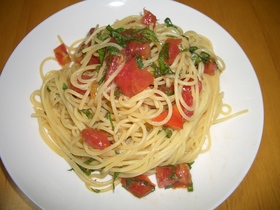 簡単なのに美味!トマトの冷製パスタ☆