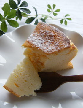 甘さ控えめ!あっさりスフレチーズケーキ