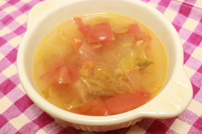 トマトとレタスのスープ♡の写真