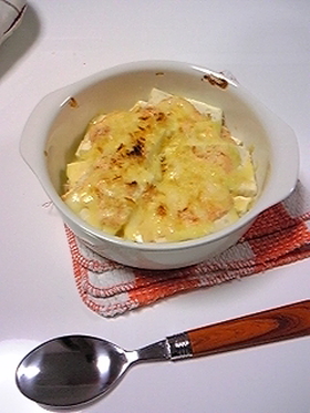 明太マヨ豆腐グラタン