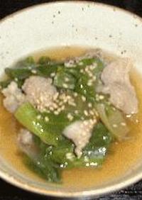 青梗菜と豚肉の生姜煮