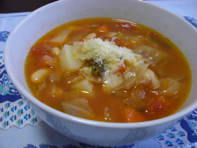 大豆のミネストローネ
