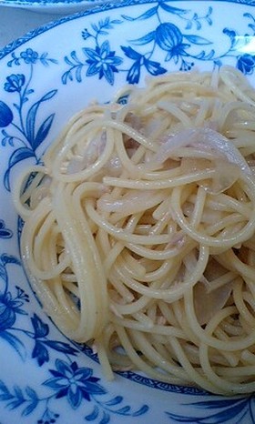 新たまねぎとツナで和風パスタ