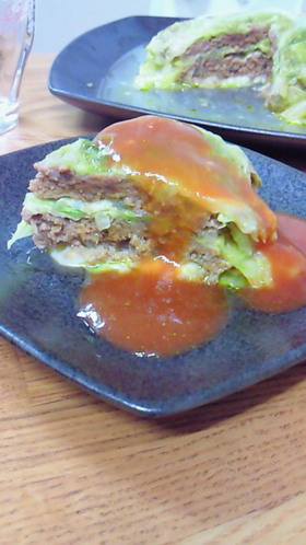 簡単☆キャベツとひき肉の重ね蒸し