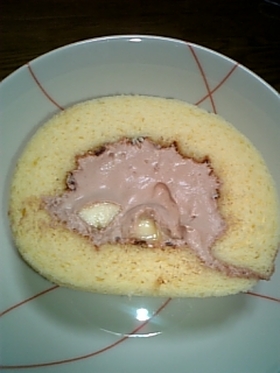 チョコバナナロールケーキ
