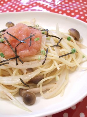 白だしで♪和風たらこスパゲティ