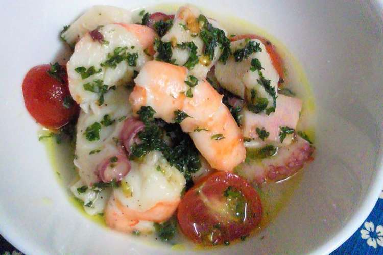 超簡単 魚介のサラダ 冷前菜イタリアン レシピ 作り方 By 白子キッチン クックパッド 簡単おいしいみんなのレシピが361万品