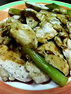 柔らか鶏むね肉のにんにく醤油(改訂版)