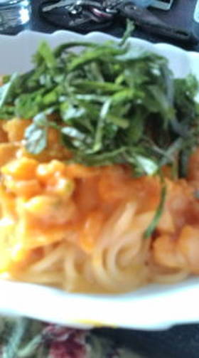 濃厚なかぼちゃのクリームパスタ