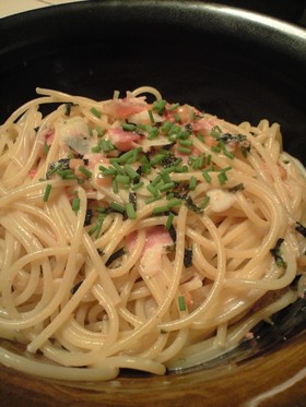 お茶漬けクリームパスタ
