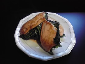 ピリッとわさび風味の鶏むね大葉はさみ焼き