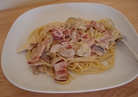 マスタードのクリームソース パスタ