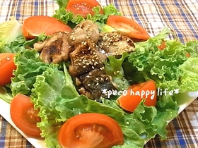 臭みゼロ!!揚げ鯖のぶっかけぽんサラダ♪
