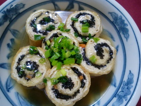 ひじきのうす揚げ巻き