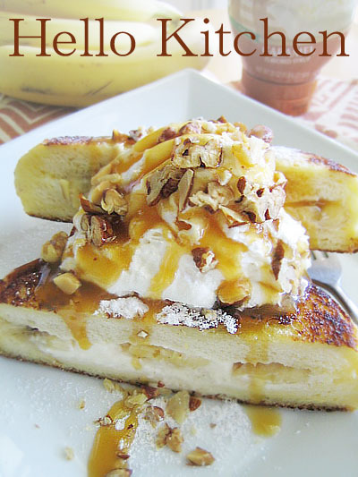 バナナクリームナッツフレンチトーストの画像