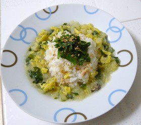 ふんわりたまごスープで和風スープ飯