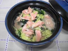 卵スープでピリ辛スープ飯♪