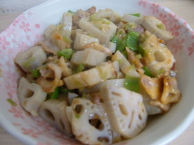 優しい味☆豚肉とれんこん炒め