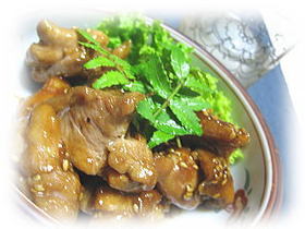 鶏もも肉の照り焼き・柚子胡椒風味