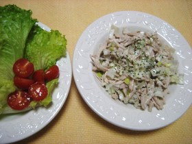 むね肉のまきまきサラダ
