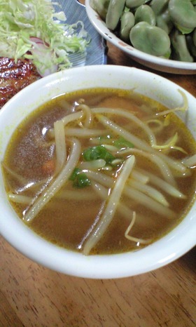 カレー救済♪もやしスープ