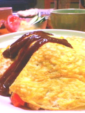 ぶなしめじのチキンライスオムライス