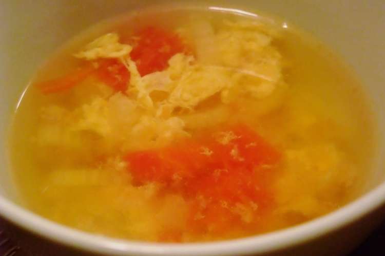 トマトとセロリのふわふわ玉子スープ レシピ 作り方 By Kao2724 クックパッド 簡単おいしいみんなのレシピが367万品