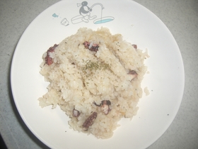 新玉ねぎとたこぶつのピラフ