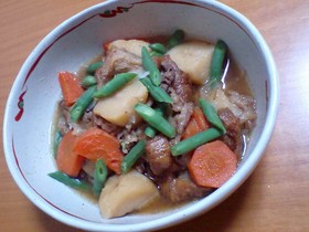 圧力鍋で仙台麩の肉じゃが♪