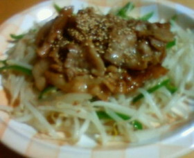 豚バラ薄切りでしょうが焼き
