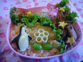 キャラ弁 簡単型抜きキャラシート