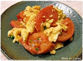 紹興酒香る♪トマトの卵炒め