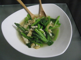 小松菜と油揚げの煮びたし