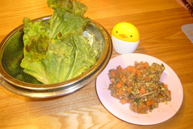 巻いて巻いて♪肉肉レタス巻き☆