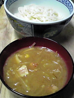 *つけ麺風♪味噌うどん*
