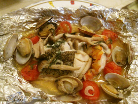 魚介のホイル焼き★アクアパッツァ風