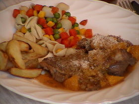ハワイ料理 オレンジ ポーク