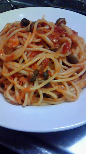 しめじとツナのトマトパスタ