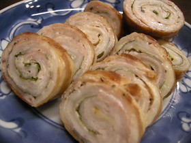 ■豚ばらのしそチーズ巻き■
