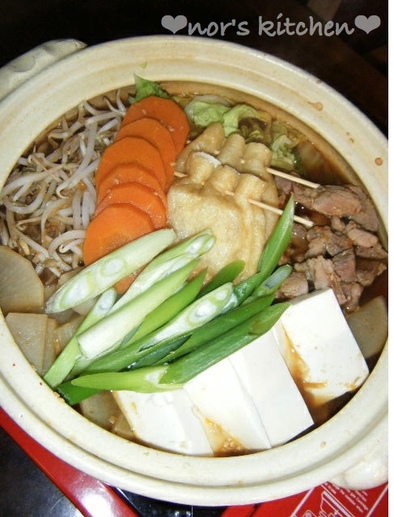 あったか❤ごま風味❤味噌キムチ鍋の写真