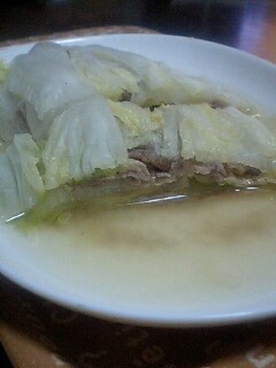 白菜と豚肉のミルフィーユ（重ね蒸し）の写真
