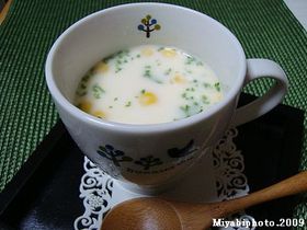 レンジで簡単コーンスープ