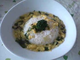 レンジでスープ飯